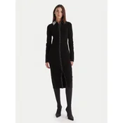 Patrizia Pepe Pletena obleka 2A2982 K215 Črna Regular Fit