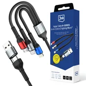 3MK 3MK HYPER KABEL N-SERIJE 6 V 1 ZA LIGHTNING USB C 1,2 M QC 3.0 NAPAJALNIK
