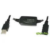 LOGILINK LogiLink USB kabel USB 2.0 USB-A vtič\, USB-A vtičnica 25.00 m črna  UA0147, (20417298)