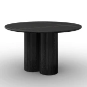 Bessagi Home Jedilna Miza Kiano, Črna, Porcelan, O 130cm