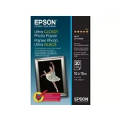 Epson Ultra Sijajni Fotografski Papir 300 g/m2- 10x15cm - 20 listov
