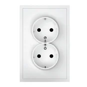 043-518 ADRIA - DVOJNA SCHUKO VTIČNICA 2P+E/16A/250V/HITRA BELA 3856024407779