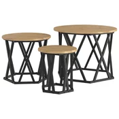 Ugolni bocni stol 3 pcs Umjetnicki hrast