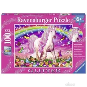 Ravensburger Puzzle z bleščicami Konj v sanjah XXL 100 kosov