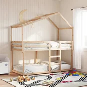 Vidaxl vidaXL Baldahin za otroško posteljo, 213x95,5x144,5 cm, borov les