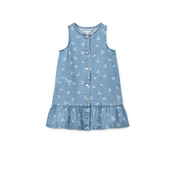 Liewood Obleka Sybilla moder denim/bela