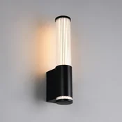 Trio Lighting LED-stenna svetilka Stefano, mat črna, višina 29 cm, kovina, IP44 - Kopalnica - Sodobni - matno črna, bela - Plastika