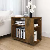 Vidaxl vidaXL Stranska mizica dimljen hrast 70x35x55 cm