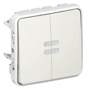 69613 STIKALO IP55 Z BELIM PLEXO VRATOM LE069613