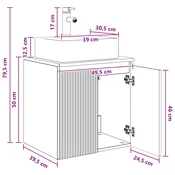 vidaXL vidaXL Umivalnik s pritrditev na steno Bela 49,5 x 41 x 62,5 cm, (5000244993)