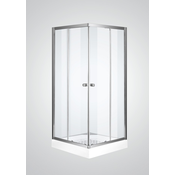 ARMAL pravokotna tuš kabina BASIC 90X75, krom profili, prozorno steklo, 5 mm