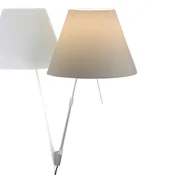Luceplan Costanza stensko svetilo D13a, aluminij/bela megla - Dnevna soba/jedilnica - Dizajn - aluminij, bela meglica - Kovina