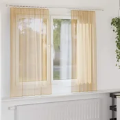 Voile zavjese s petljama 2 kom pijesak 140x175 cm