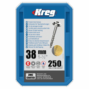 Vijaki za žepne luknje, Zn, 38mm, grobi navoj, Maxi-Loc, 250kos | KREG - Kreg