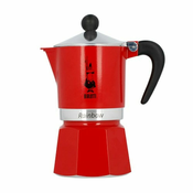 slomart italijanski kuhalnik za kavo bialetti rainbow 6 skodelice rdeča kovina aluminij 240 ml 300 ml