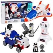 slomart LEAN TOYS Komplet vesoljski raketoplan, raketa, vozilo in astronaut