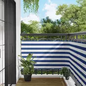 Balcony ekran Plava i bijela 100 x 1000 cm Oxford tkanina