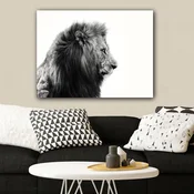 WallXpert slika na platnu 199109744_70100, crno-beli profil lava, 70 x 100 cm