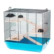 Kletka za glodavce REX III +WOOD 58 x 38 x 55 cm MODRA