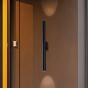Viokef LED zunanja stenska svetilka City, višina 60 cm, črna, kovinska - Sodobni - Aluminij