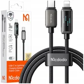 Mcdodo Polnilni kabel MCDODO USB-C Lightning Fast Charging za iPhone 1M LED