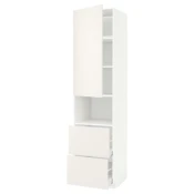 METOD / MAXIMERA Vis.elem.mikrotal. s vratima/2fioke, bela/Veddinge bela, 60x60x240 cm