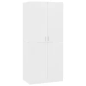 Vidaxl Garderobna omara bela 80x52x180 cm iverna plošča