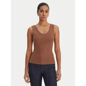 Fracomina Top FR26ST4005K524R9 Rjava Slim Fit