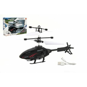 Teddies 16-centimetrski plastični helikopter, ki se odziva na gibanje roke, s polnilnim kablom USB