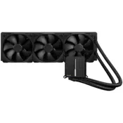 ASUS ProArt LC 420 all-in-one CPU liquid cooler with illuminated system status meter and three Noctua NF-A14 industrialPPC-2000 PWM 140mm radiator fans - 90RC00N0-M0UAY0