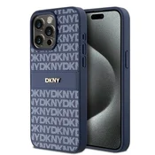 DKNY Etui DKNY Leather Mono Stripe & Metal Logo za iPhone 15 Pro Max - modro