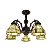 BRILAGI - Tiffany vitražan plafonski luster EMERALD 5xE27/60W/230V precnik 60 cm