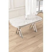 Hanah Home Trpezarijski sto Zae, 168x76x90 cm, Hrom