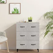 vidaXL Komoda betonsko siva 69,5x34x90 cm inženirski les