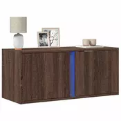 Zidni TV ormaric LED smeda boja hrasta 80x31x35 cm