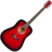 Pasadena PD-10 Red Burst Akustična kitara (Kot novo)