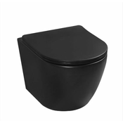 Armal Wc školjka viseča TORNADO, črna Rimless z desko soft close,