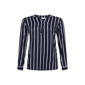 KAFFE CURVE Bluza, bela, modra