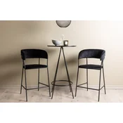 Venture Design Set barske mize in barskega stola Bistro, miza ?60 cm, stol Lui 49x97x53 cm, črna