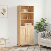Greatstore Visoka komoda sonoma hrast 69,5x34x180 cm inženirski les