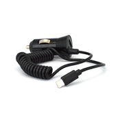 Auto punjac univerzalni 2u1 (iPhone Lightning + USB slot) crni 1A