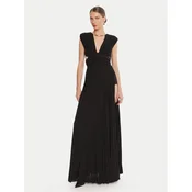 Elisabetta Franchi Večerna obleka AB-R15-56E2-V690 Črna Regular Fit