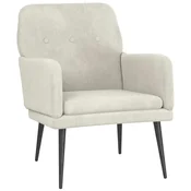 Vidaxl Fotelj krem 62x79x79 cm žamet
