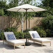 Vrtni Parasol s Podnožjem 230 x 230 cm Poliester Pravokutni