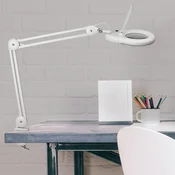MAULviso LED povečevalna svetilka, bela, višina 50 cm, objemka - Študija/pisarna - Sodobni - Kovina