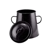 Lonec za maslo z emajlirano površino 5l 17cm črn 54207