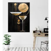 Wallity Dekorativna slika na platnu, 50x70cm, Zlatne boje