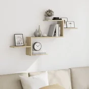 Vidaxl Stenska polica sonoma hrast 104x15x49 cm inženirski les