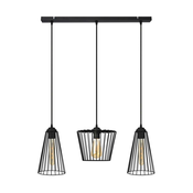 Luster na sajli TORRI 3xE27/15W/230V crna