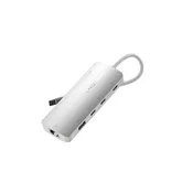 LINQ LinQ, Multiport Hub Pro 8-in-1 HDMI 8K USB-C Power Delivery 140W 10Gbps, Siva, (22119439)